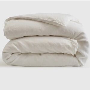 NWOT Quince white linen duvet cover full/queen